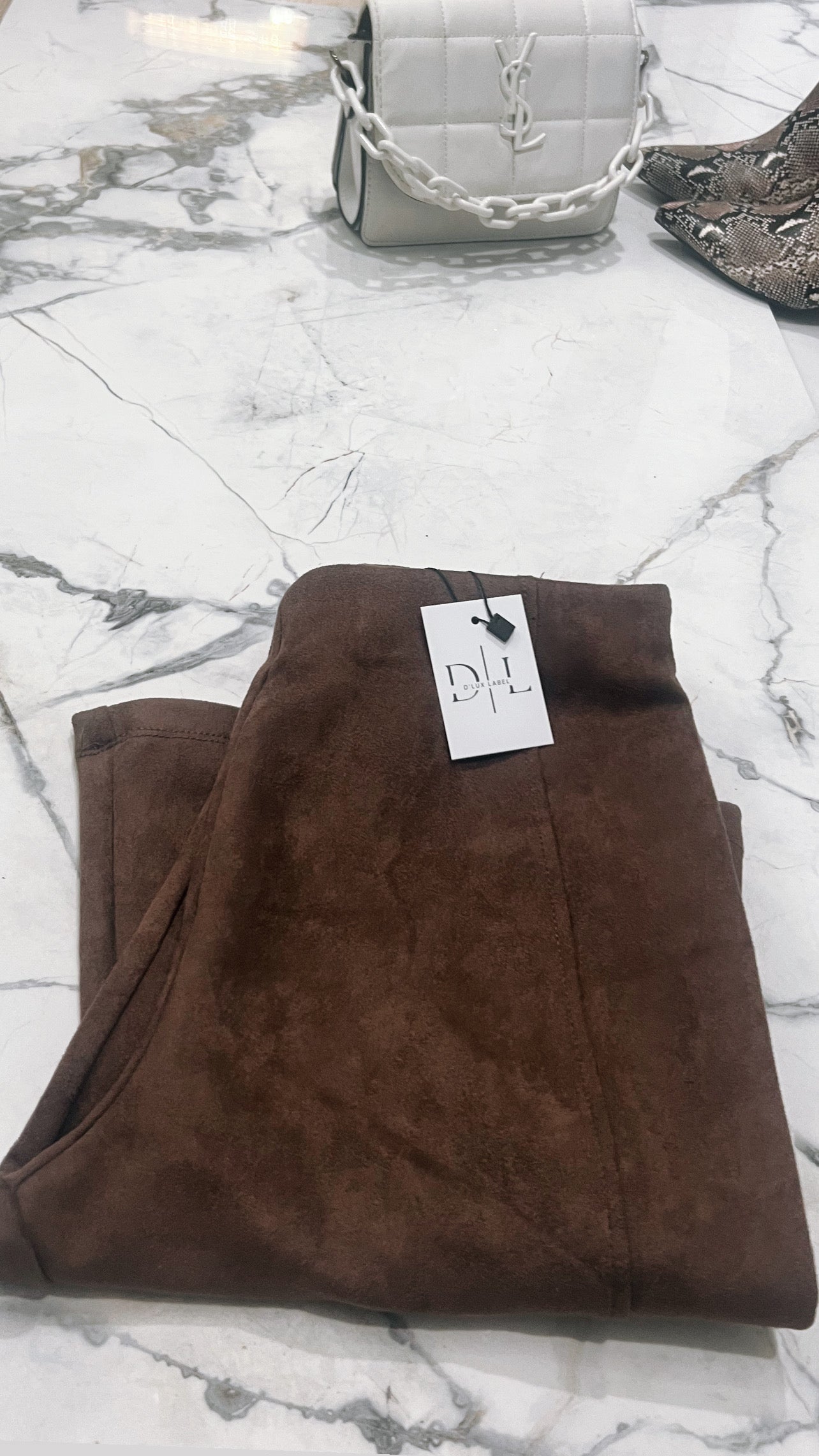 Coffee Suede Pants