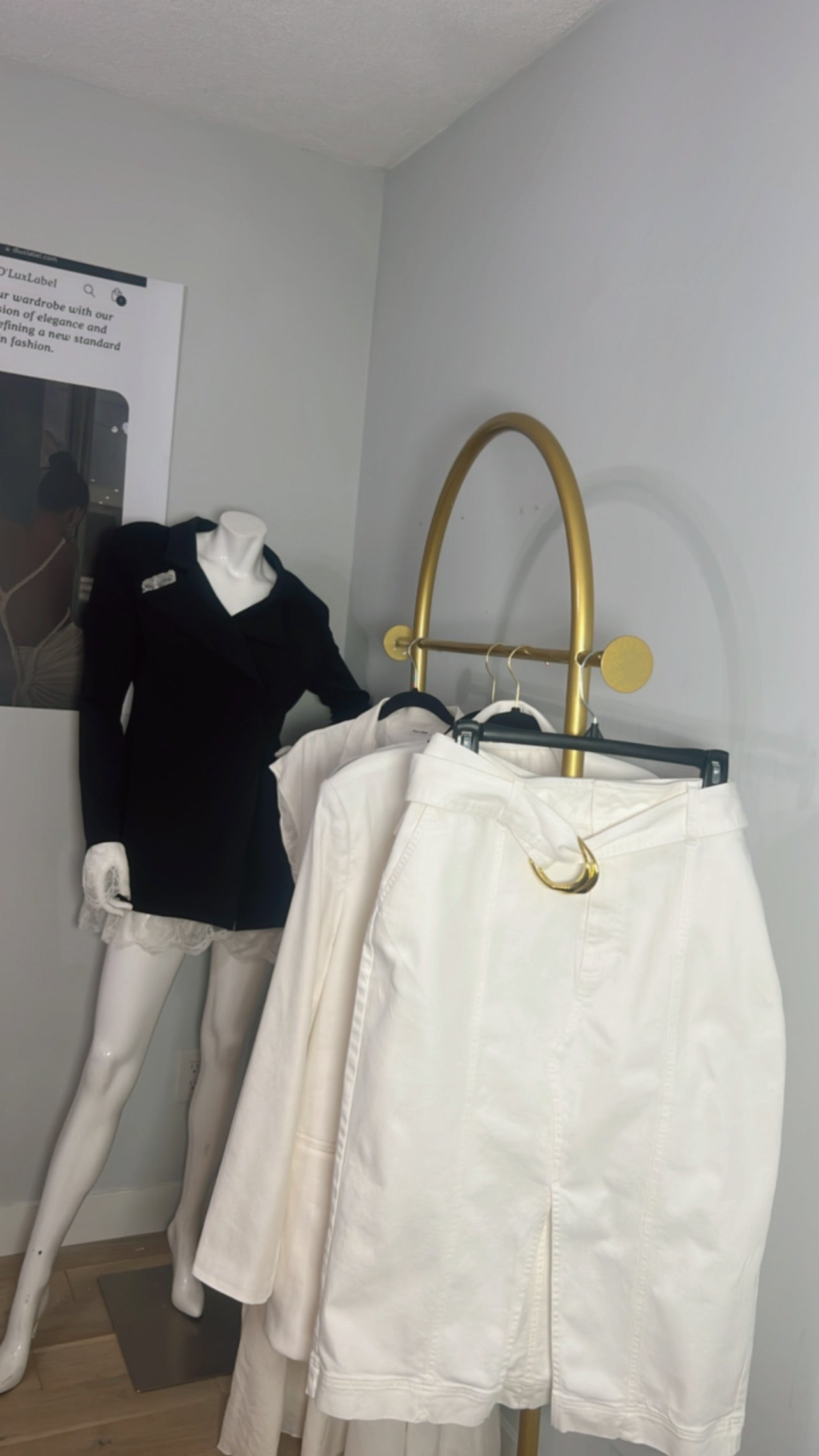 White Denim Skirt