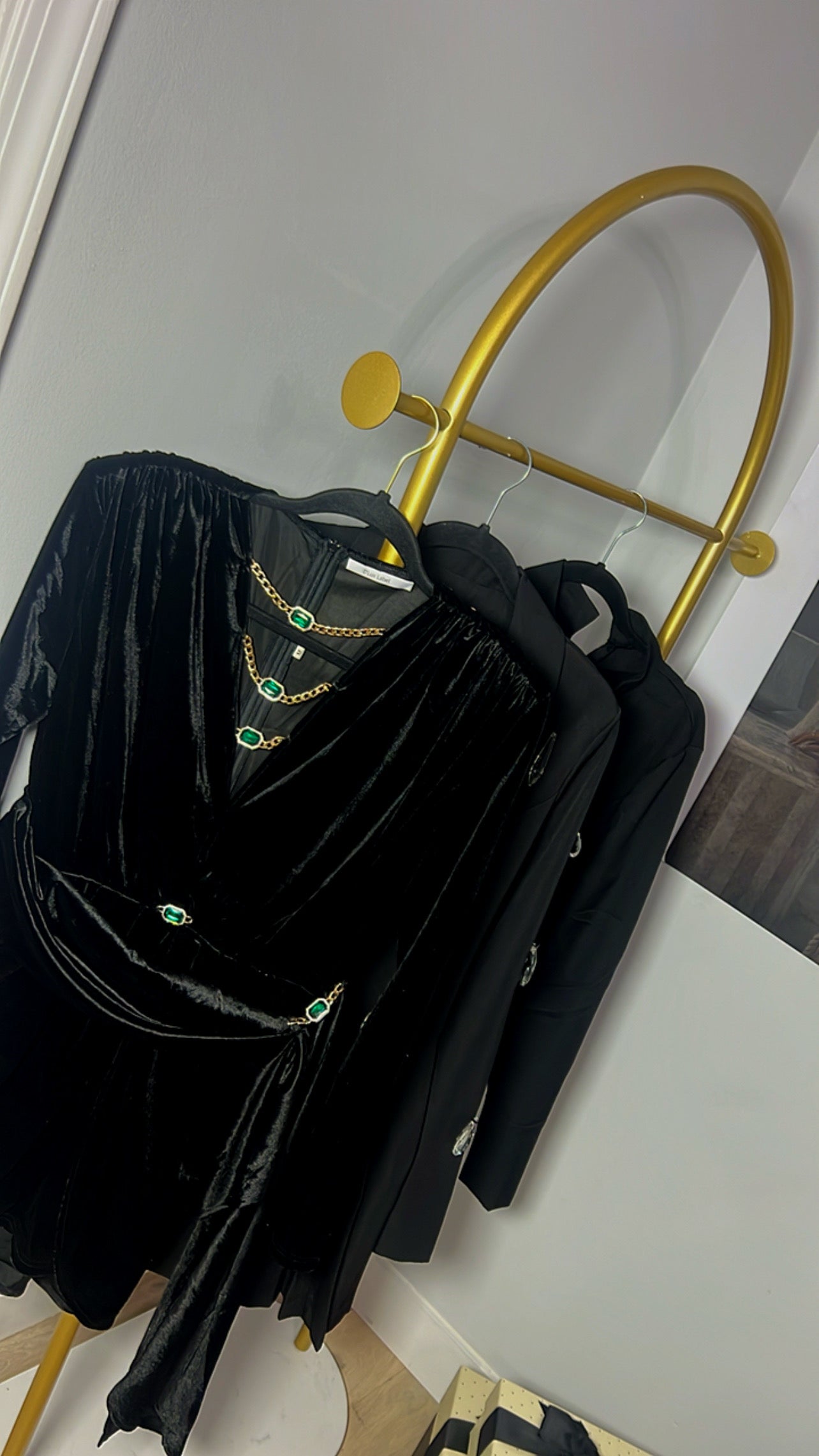 Emerald Luxury Black Dress
