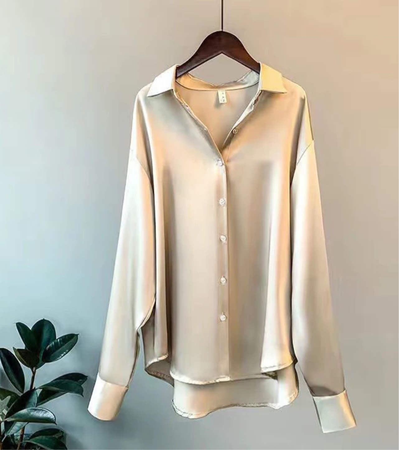 Champagne Satin Shirt