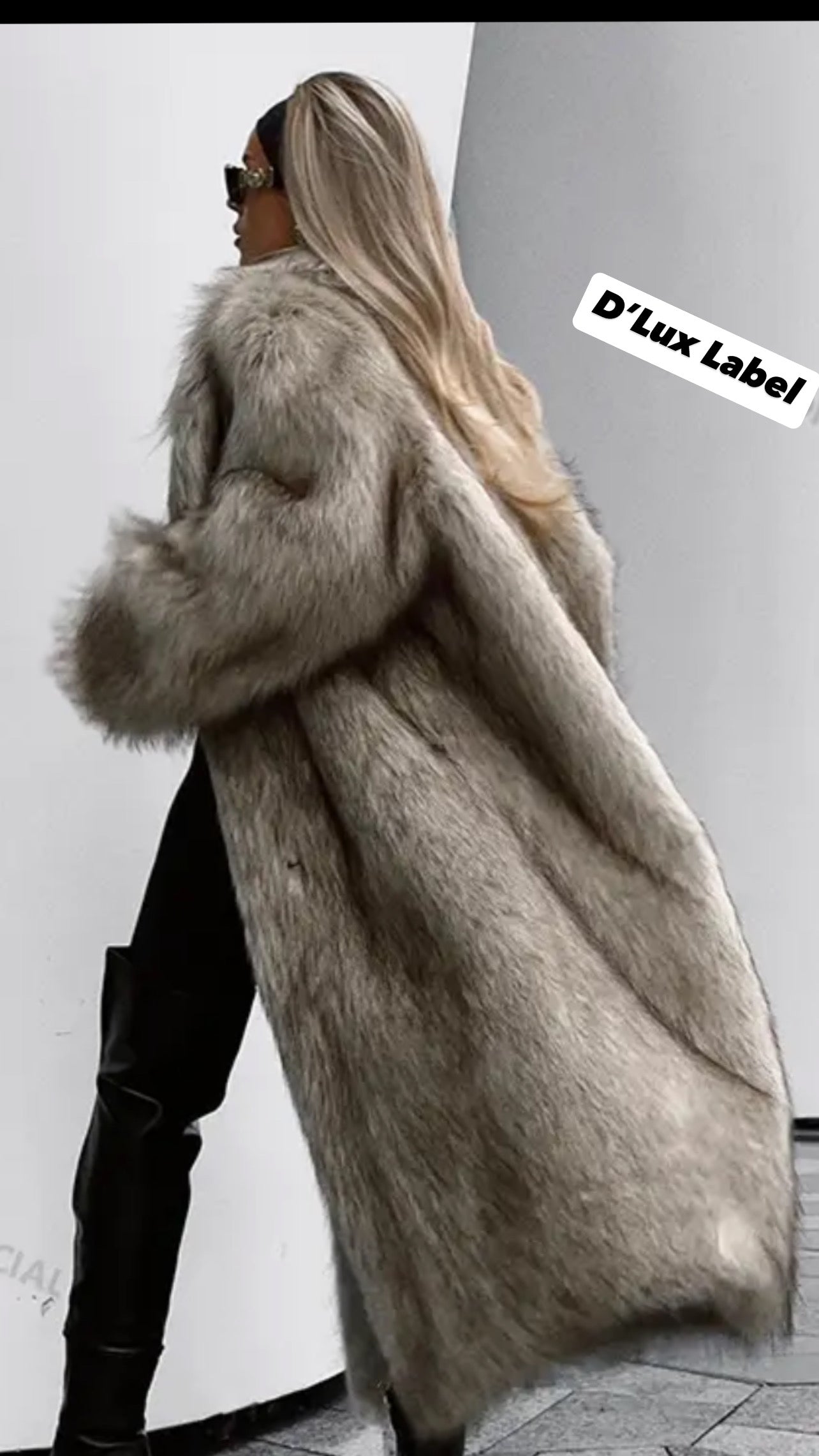 Luxury Long Faux Fur Coat