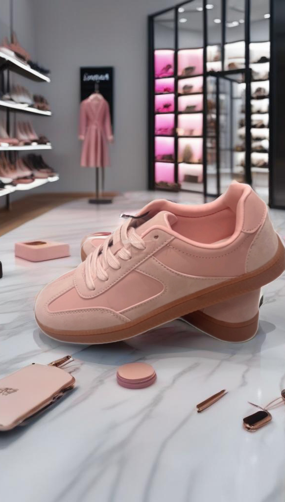 Puder Pink Sport Sneakers