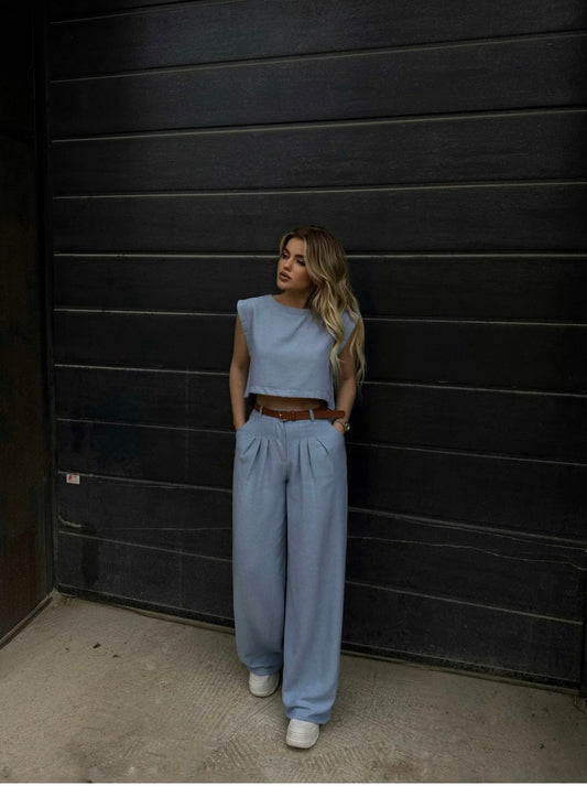 Linen Set with long Pants