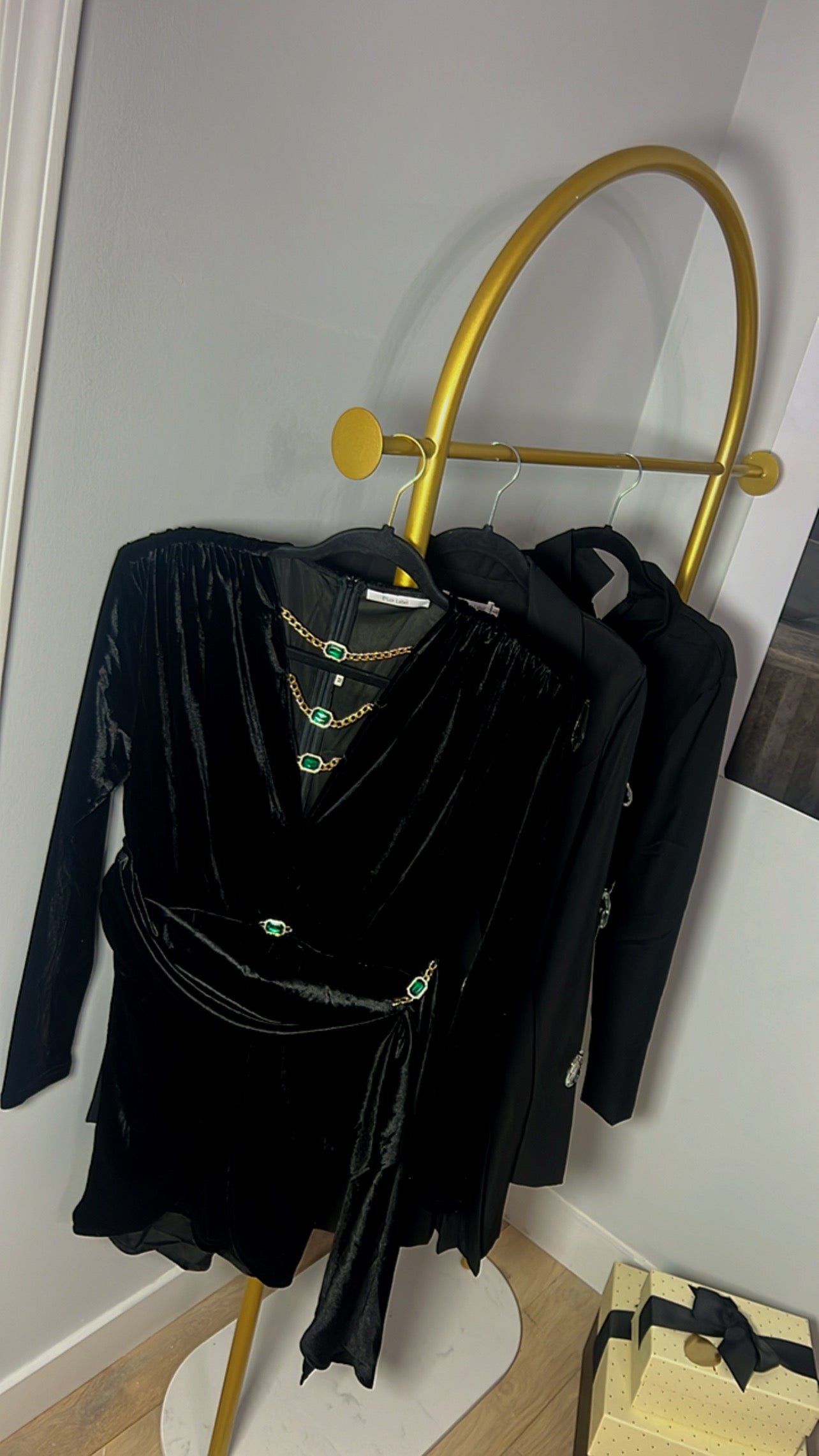 Emerald Luxury Black Dress