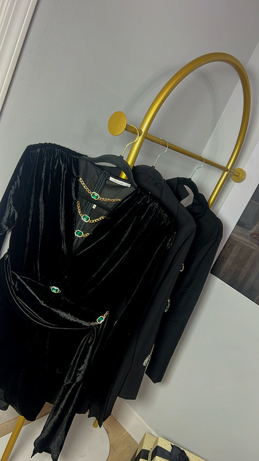 Emerald Luxury Black Dress