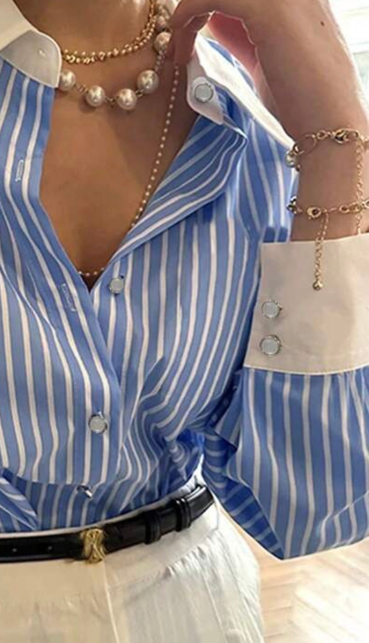 Stripped Blue Shirt