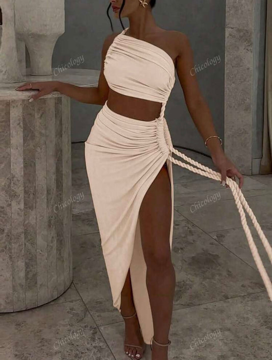 Apricot Summer Long Dress